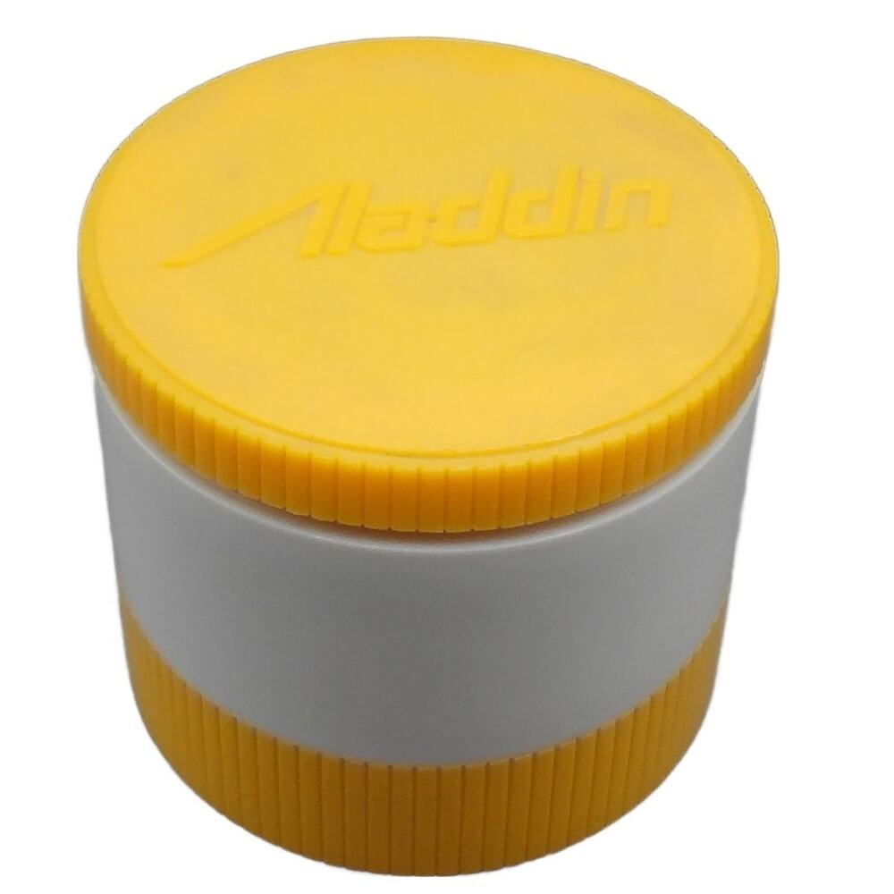 Aladdin Foods Thermos Insulated Jar #7000 Yellow Vintage Soup Freezer Lid 6Oz
